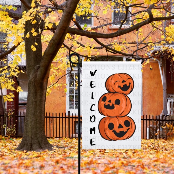 Pumpkin Welcome Garden Flag - Picture 4 of 6